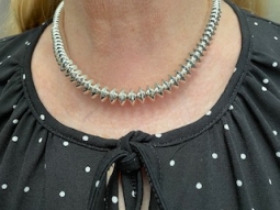 Desiree Yellowhorse Sterling Silver 16" Graduated Bead Necklace
